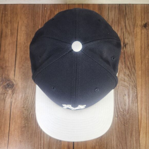 New York Yankees Nike Dri-Fit Snapback Pro Cap Hat Black Gray Baseball Swoosh - Picture 7 of 12